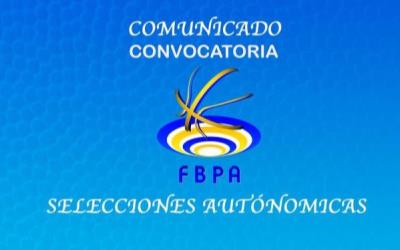 CONVOCATORIA SELECCIONES DOMINGO 29 SEPTIEMBRE